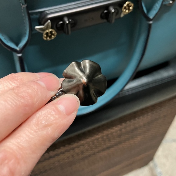 Coach Swagger 27 Leather Satchel Bag, Cloud - Picture 12 of 16